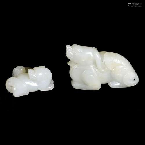 Two Chinese White Jade Carvings