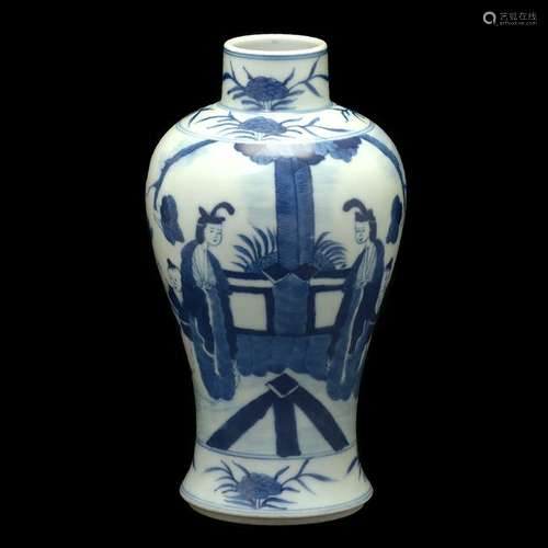 Chinese Blue and White Figural Vase