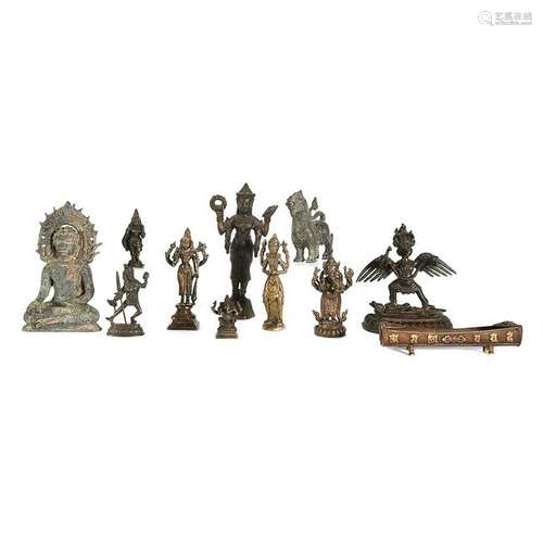 Eleven South East Bronze Deity and Religious Objects