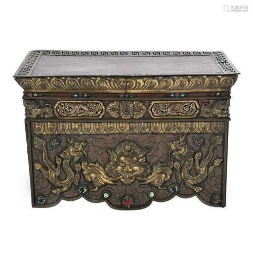 Tibetan Brass Bronze Low Altar Table