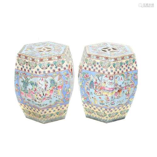 Pair of Chinese Garden Stools