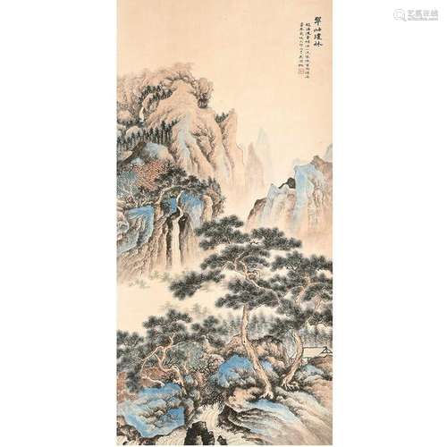 In the Manner of Wu Hufan (1894-1968): Landscape