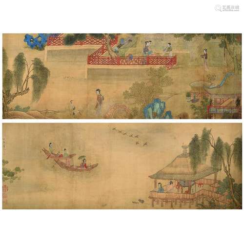 Attributed to Qiu Ying (1494-1552): Ladies at Leisure