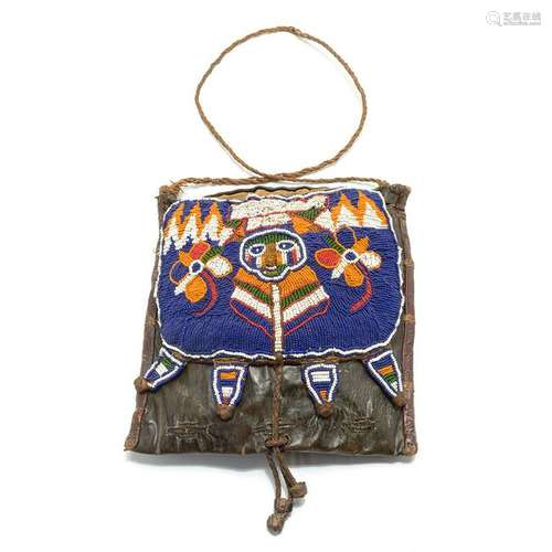 20th Century Beaded Nigerian Yoruba Diviner's Bag (Apo