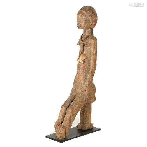 African Carved Wood Bateba Shrine Figure, Lobi.