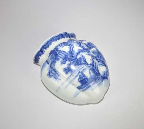 A Chinese Blue and White Porcelain Wall Vase