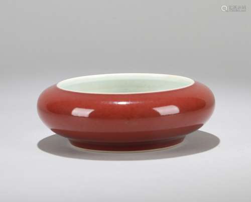 A Chinese Peach-Bloom Glazed Porcelain Brush Washer