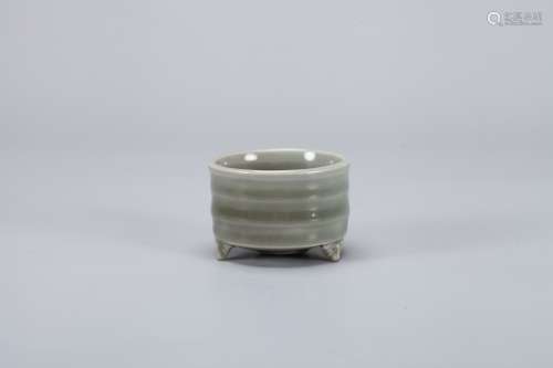 A Chinese Celadon-Glazed Porcelain Incense Burner