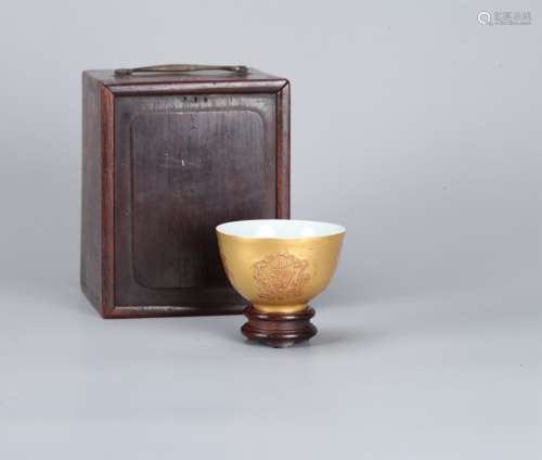 A Chinese Golden Glazed Porcelain Bowl