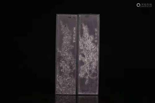 A Pair of Chinese Ink Cake