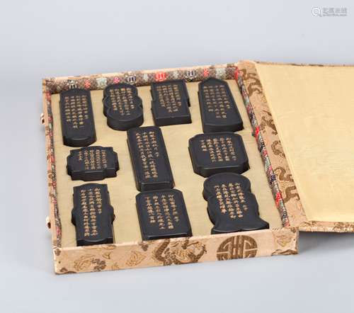 A Set of Chinese Carved Ink Cakes