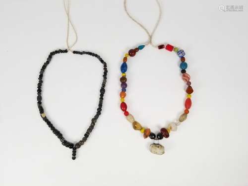 (2) Assorted Ancient Roman, Indus Valley Necklaces