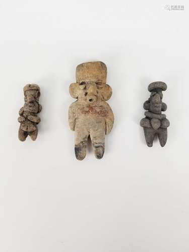 (3) Chupicuaro Figures - Mexico, ca. 400 Â 100 BC