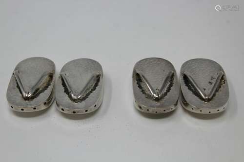 (4) Sterling 950 Salt & Pepper Sandle Shakers