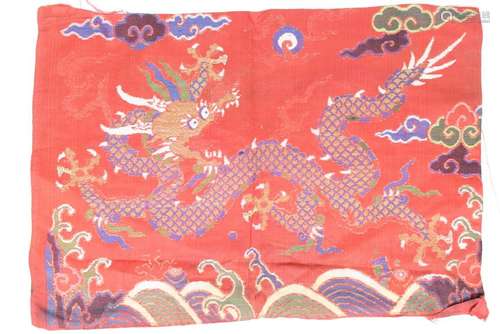 Antique Chinese Five-Claw Dragon Textile