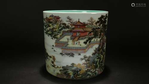 An Estate Chinese Circular Story-telling Porcelain Jar