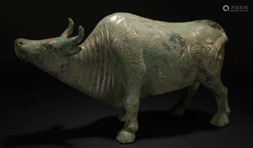 An Estate Chinese Myth-beast Bronze Vessel Statue