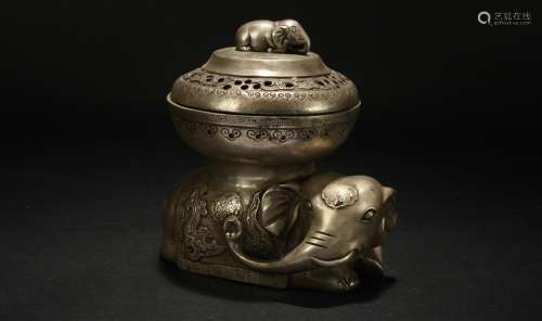 A Chinese Lidded Myth-beast Fortune Censer