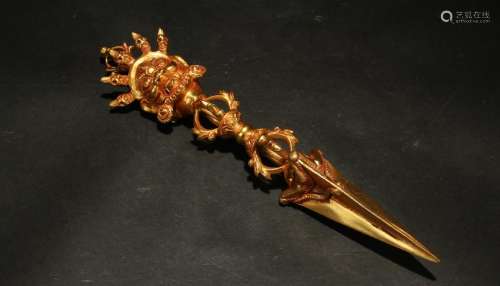 An Estate Tibetan Religious Dagger Display