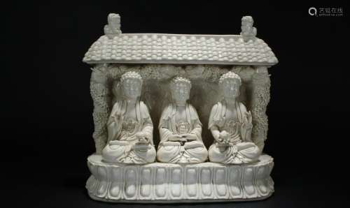 An Estate Chinese Tir-Fortune Blanc de Religious Buddha