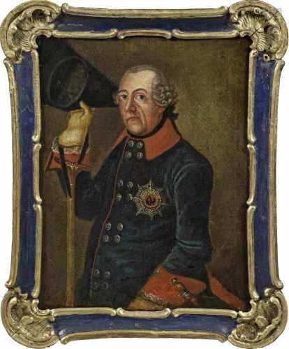 Deutscher Porträtmaler(Tätig 2. Hälfte 18. Jh.)Bildnis König Friedrich II. von PreußenRepräsentives,