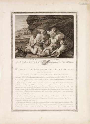 Vier Kupferstiche der Kunstsammlung von Philippe II. deBourbon, Duc d¿OrléansBlätter aus der