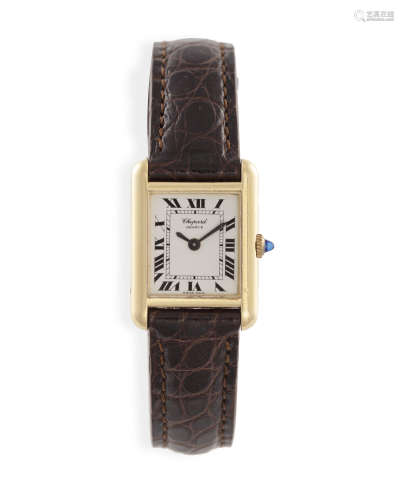 A LADY'S 18K GOLD BRACELET WATCH, BY CHOPARD, 17-jewels Cal-846, manual wind, white dial with