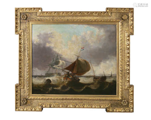 19TH CENTURY DUTCH SCHOOLShip in Choppy WatersOil on canvas, 51 x 61 cm (20 x 24 in)Signed