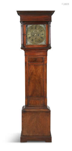 AN IRISH GEORGIAN MAHOGANY LONGCASE CLOCK, by George Pilkington, (Tynan), the squared hood with