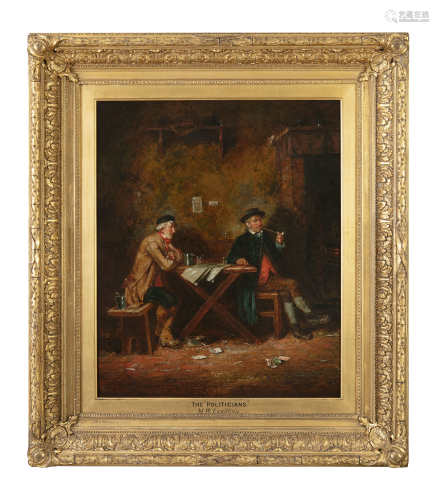 MARK W. LANGLOIS, 1848-1924The PoliticiansOil on canvas54 x 44 cm (21 x 17.25 in)Signed