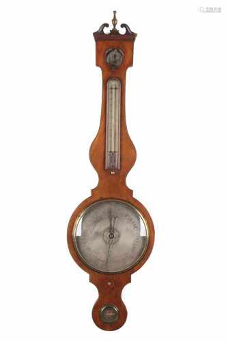 Georgianischer Banjo / Barometer um 1800-1850 von J. Omer, England Minories um 1800-1850,