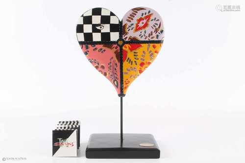 Tom's Drag Pop-Art Herz Figur / Heart,Entwurf von Thomas HOFFMANN (1956-2012), H 29,5 cm x B 18 cm,