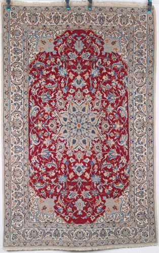 Nain Teppich, Iran, 183x117 cm,handgeknüpfter Teppich, Wolle, 183 cm x 117 cm, 700.000 Konten pro