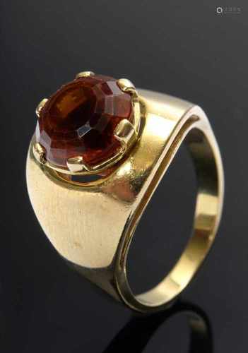 Moderner GG 585 Ring mit braunem Beryll, 11,4, Gr. 58Modern GG 585 ring with brown beryl, 11,4, size