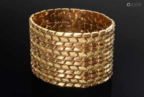 RG 750 Jahre Armband, um 1950, 119g, L. 20,5cm, B. 5,1cmRG 750 years bracelet, around 1950, 119g, l.