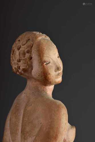 Woebcke, Albert Christian Friedrich (1896-1980) „Stehende Orientalin“ um 1920/30, Terracotta, am