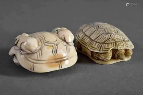 2 Diverse Katabori Netsuke 