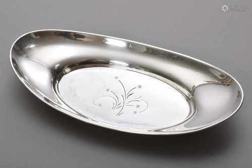 Ovaler Brotkorb mit Midcentury Dekor, Gorham/USA, Silber 925, 248g, 30x15,5cmOval bread basket