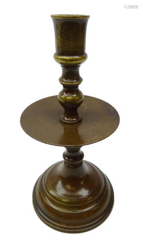 17th/ 18th century Dutch Heemskirk bronze candlestick,