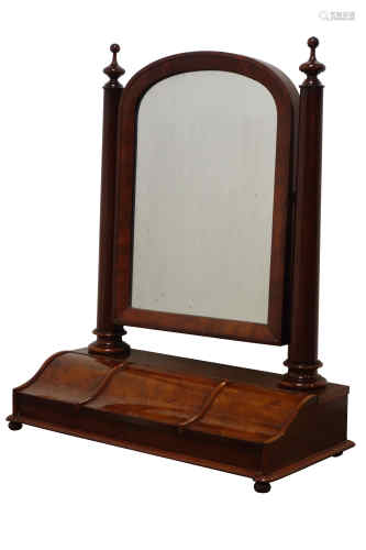 Early Victorian mahogany toilet mirror,