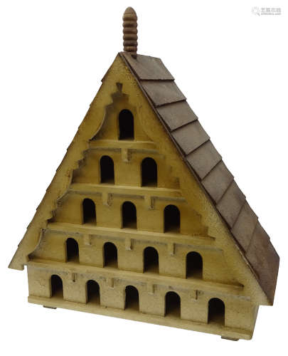 Wall mounted Dovecote with pitched roof,