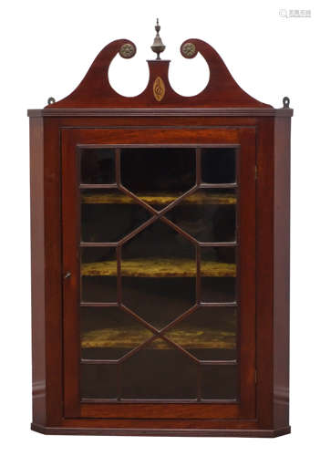 19th century mahogany corner cabinet,