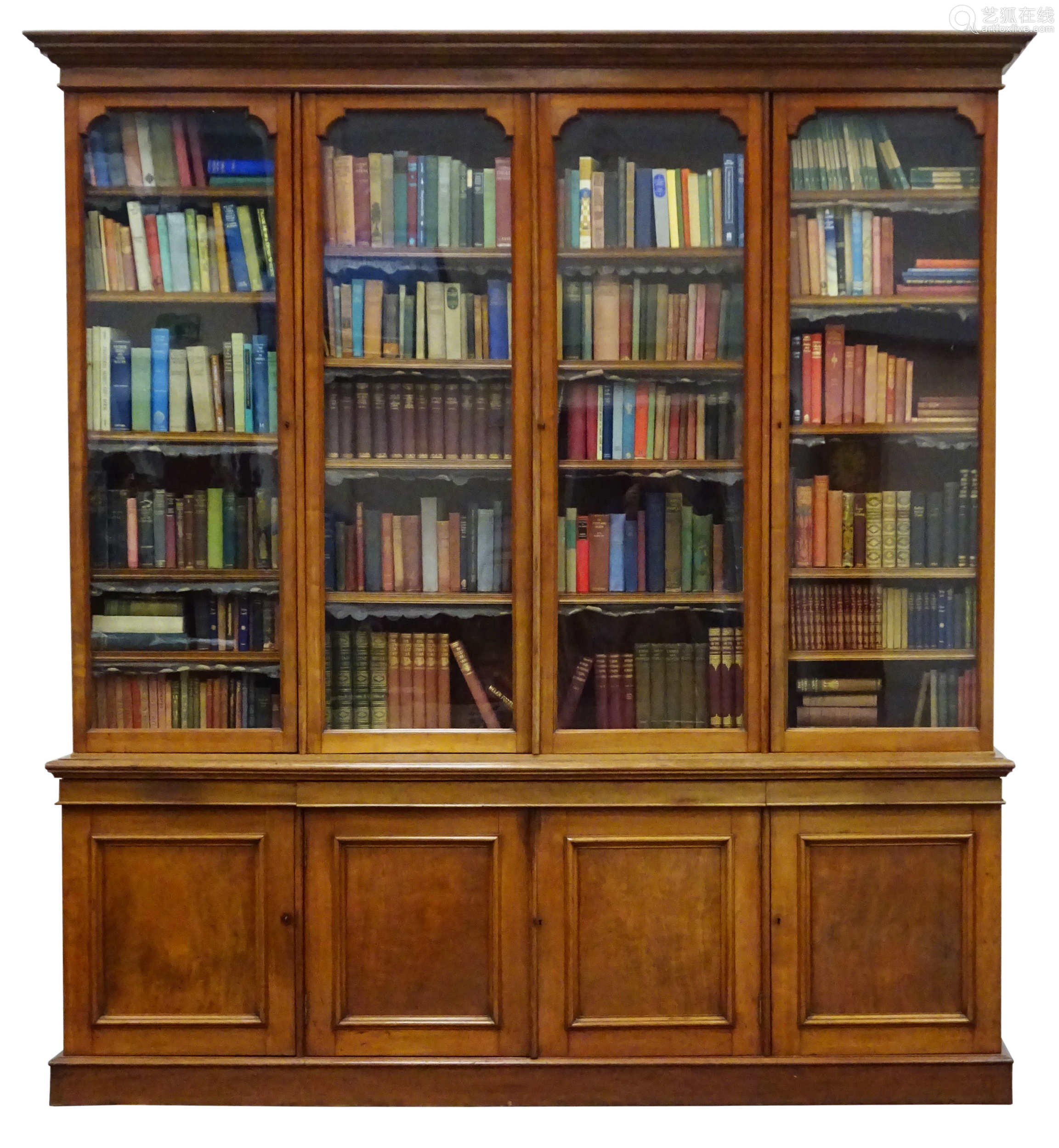 Victorian mahogany library bookcase,