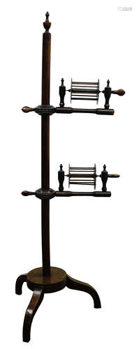 19th century turned wood wool winder,