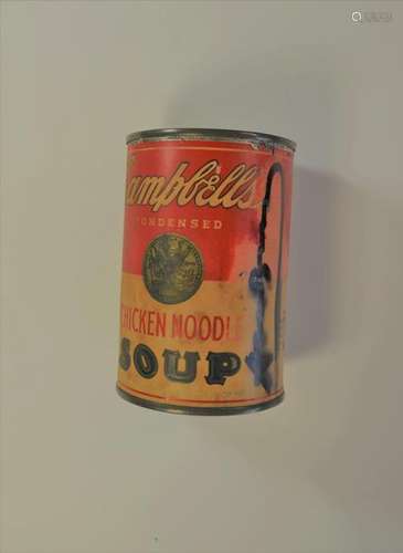 ANDY WARHOL SIGNED CAMPBELL'S SOUP CAN