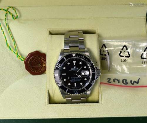 ROLEX SUBMARINER DATE AND DATE WATCH CIRCA 2009