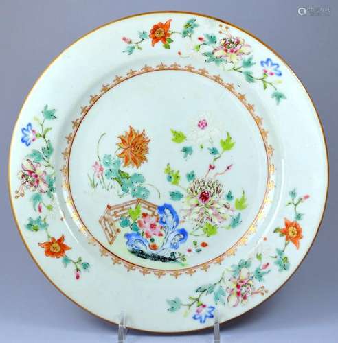 CHINESE QIANLONG PORCELAIN PLATE CA 18TH C