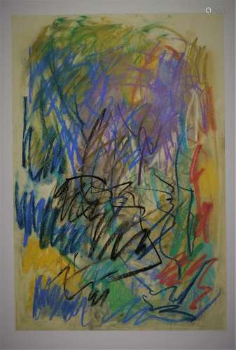 JOAN MITCHELL ATTR PASTEL ON PAPER (ii)