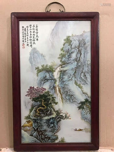 WANGYETING' MARK PORCELAIN PLATE PAINTING