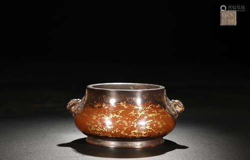 BRONZE CHICKEN CENSER